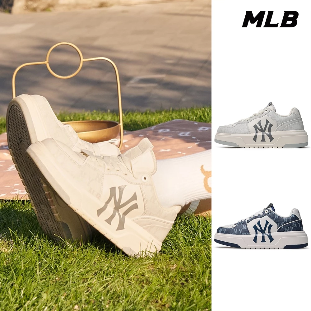 MLB 牛仔丹寧MONOGRAM老爹鞋學長鞋 ChunkyLiner洋基隊(3ASXCLD4N-兩款任選)-細節圖3