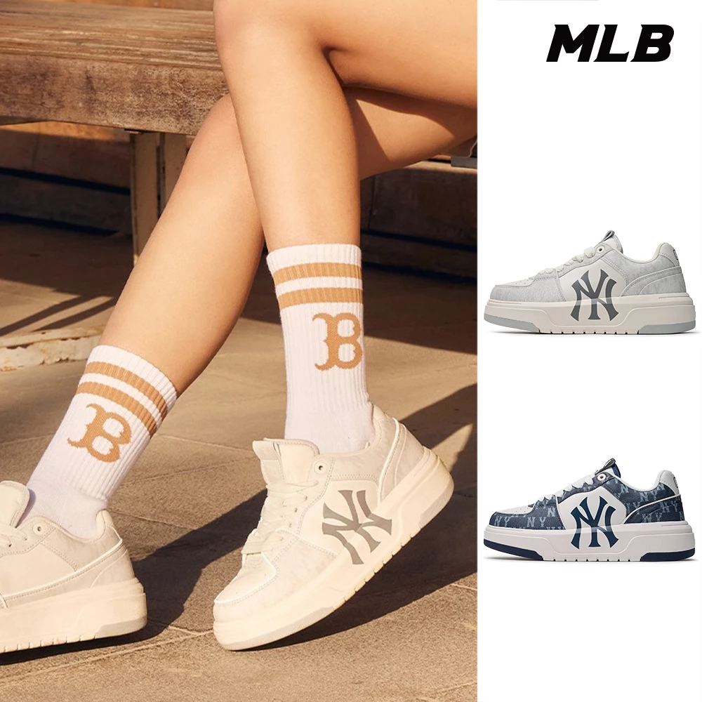 MLB 牛仔丹寧MONOGRAM老爹鞋學長鞋 ChunkyLiner洋基隊(3ASXCLD4N-兩款任選)-細節圖4