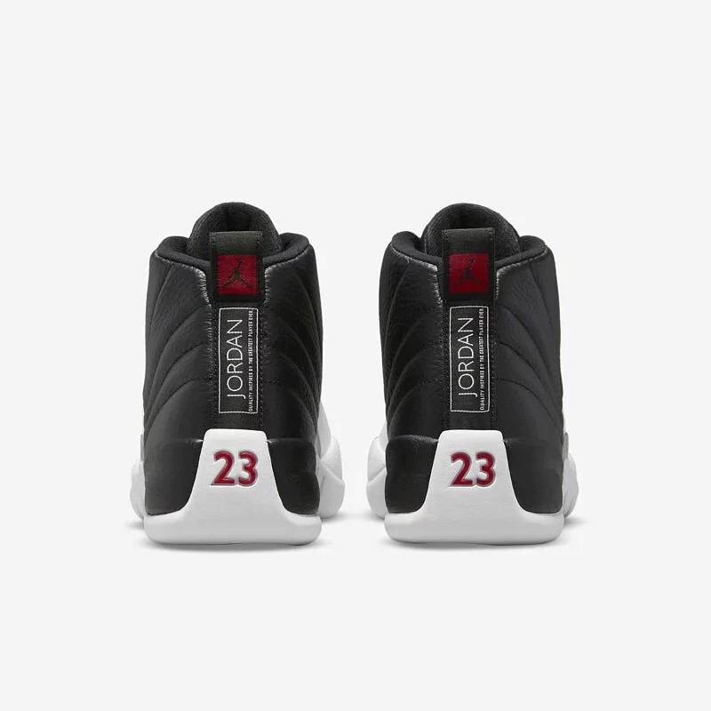 Air Jordan 12 GS ＂ Playoffs ＂ 2022 季後賽 黑白 女鞋 153265-006-細節圖3