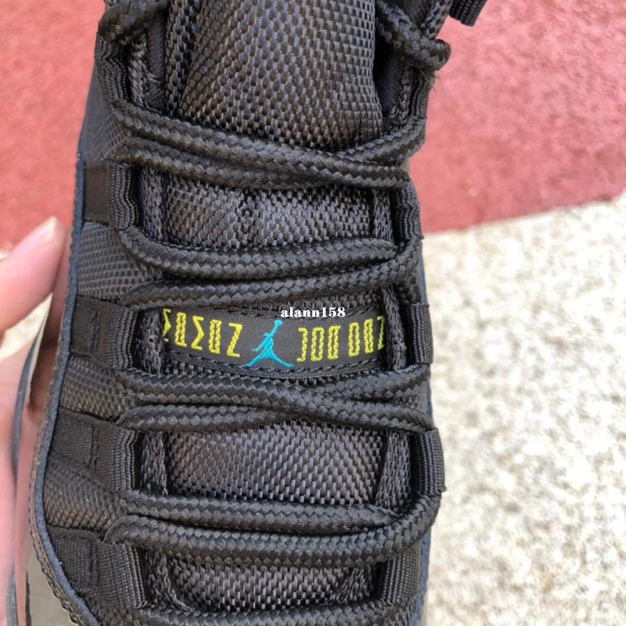 Air Jordan 11 Gamma AJ11 伽瑪藍 黑色 漆皮 籃球鞋 378037-006-細節圖3