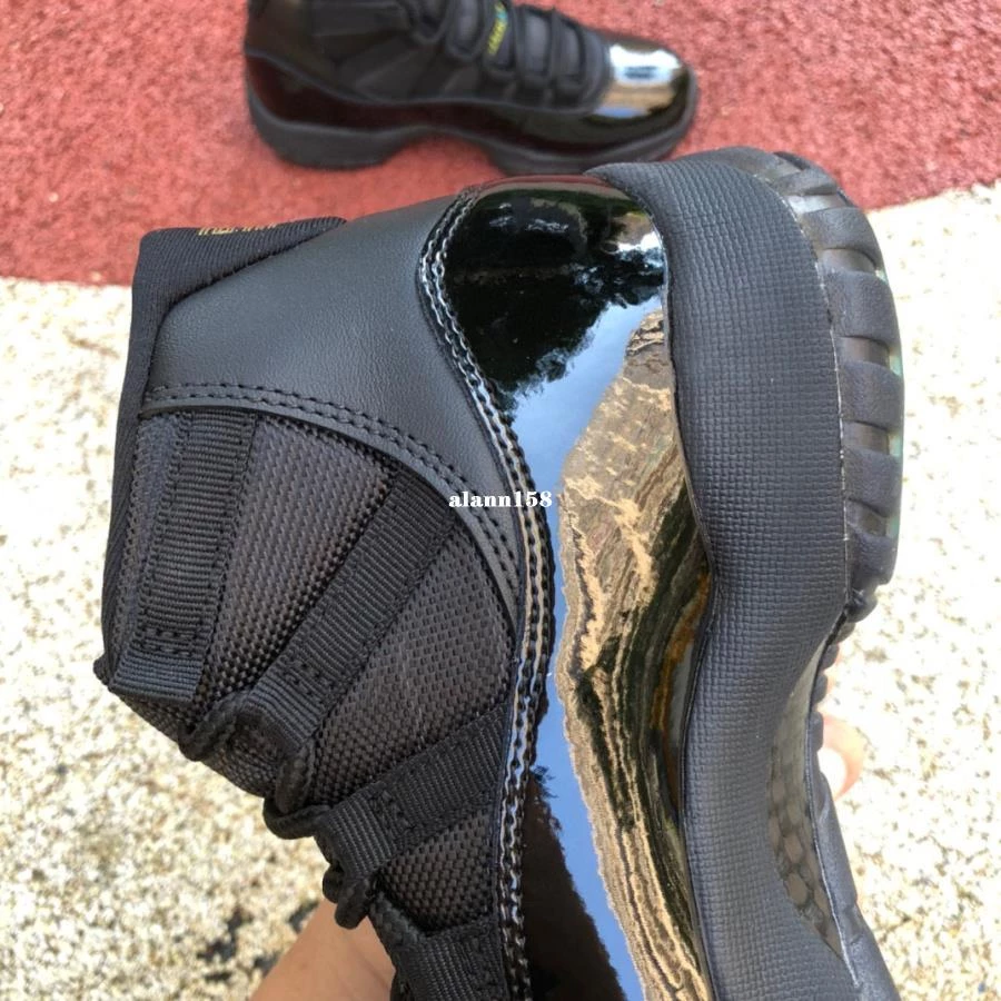 Air Jordan 11 Gamma AJ11 伽瑪藍 黑色 漆皮 籃球鞋 378037-006-細節圖4