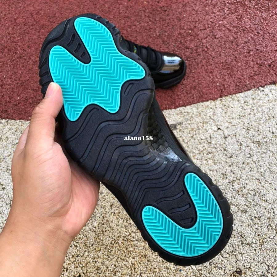 Air Jordan 11 Gamma AJ11 伽瑪藍 黑色 漆皮 籃球鞋 378037-006-細節圖6