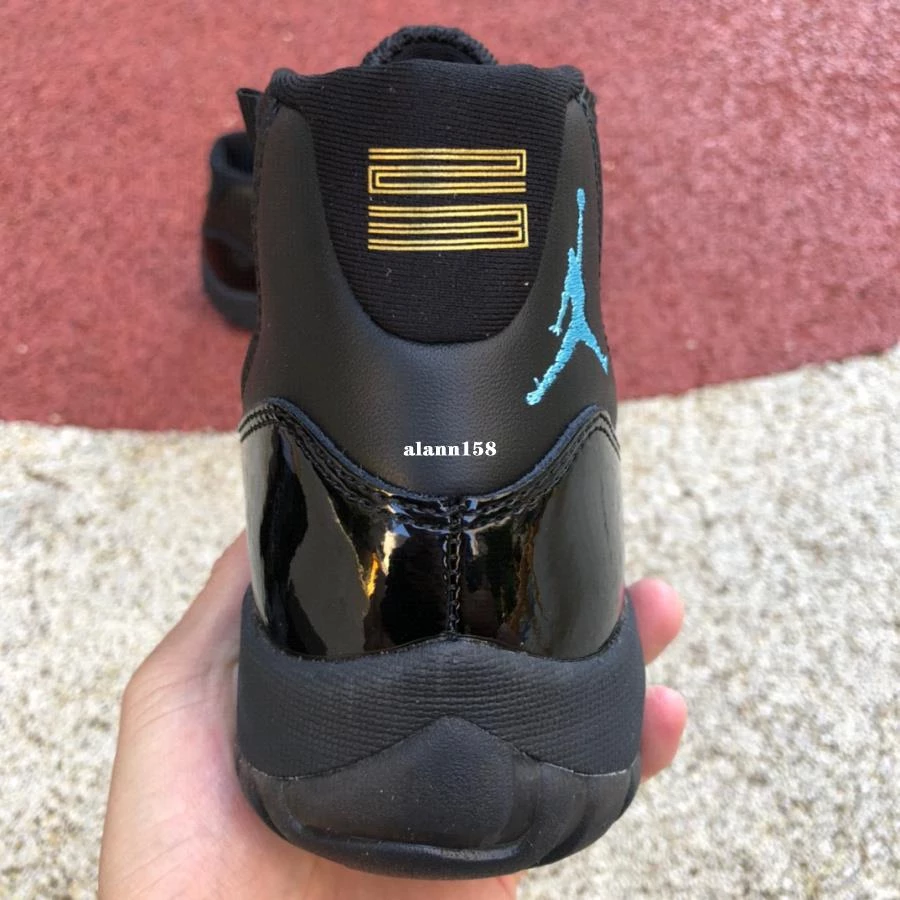 Air Jordan 11 Gamma AJ11 伽瑪藍 黑色 漆皮 籃球鞋 378037-006-細節圖8