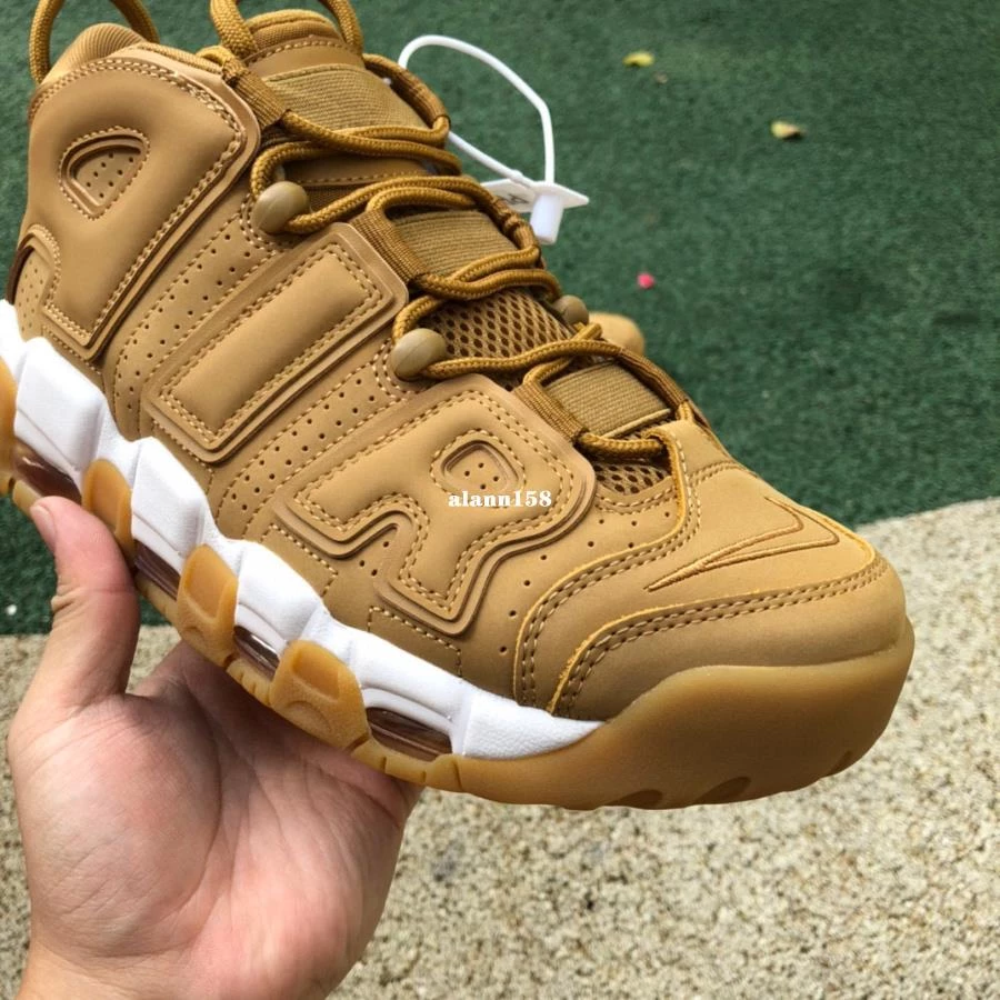 Nike Air More Uptempo 96 大AIR 卡其 小麥色 復古 籃球鞋 aa4060-200-細節圖2