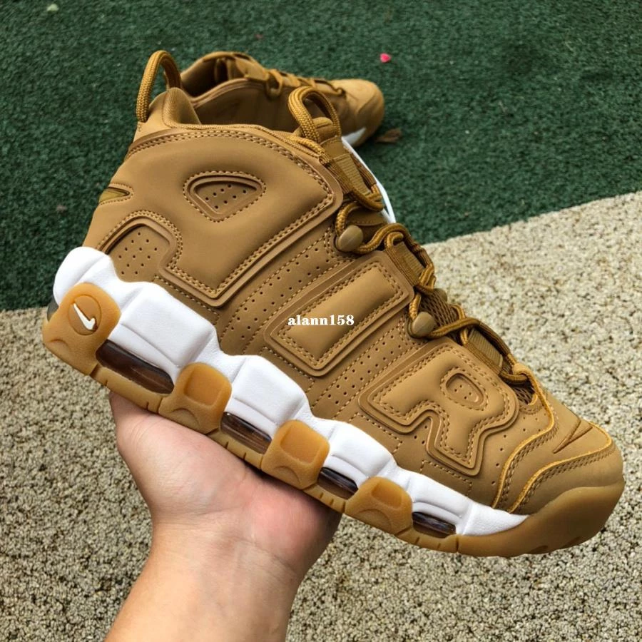 Nike Air More Uptempo 96 大AIR 卡其 小麥色 復古 籃球鞋 aa4060-200-細節圖7