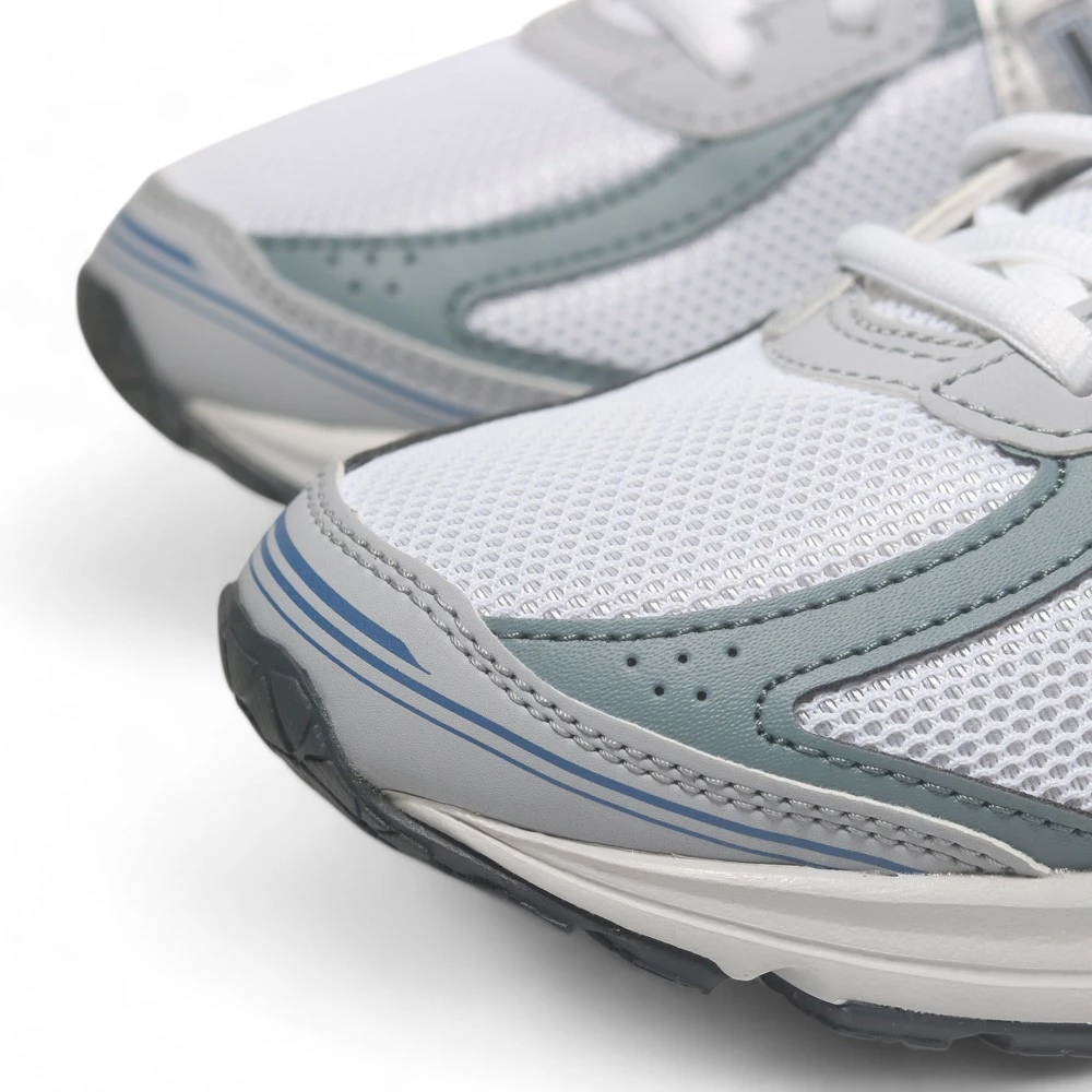 ASICS 慢跑鞋 JOG 100S 白灰藍 復古 情侶鞋 男女 1203A684-100-細節圖2
