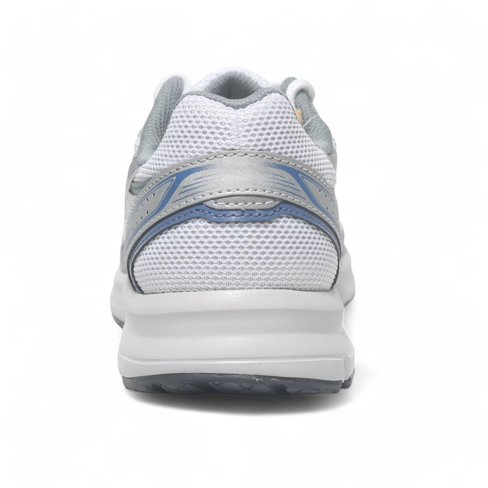 ASICS 慢跑鞋 JOG 100S 白灰藍 復古 情侶鞋 男女 1203A684-100-細節圖6