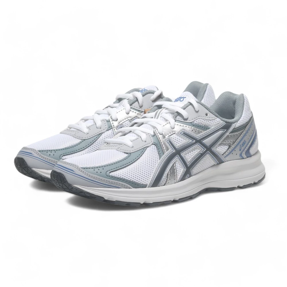 ASICS 慢跑鞋 JOG 100S 白灰藍 復古 情侶鞋 男女 1203A684-100-規格圖6
