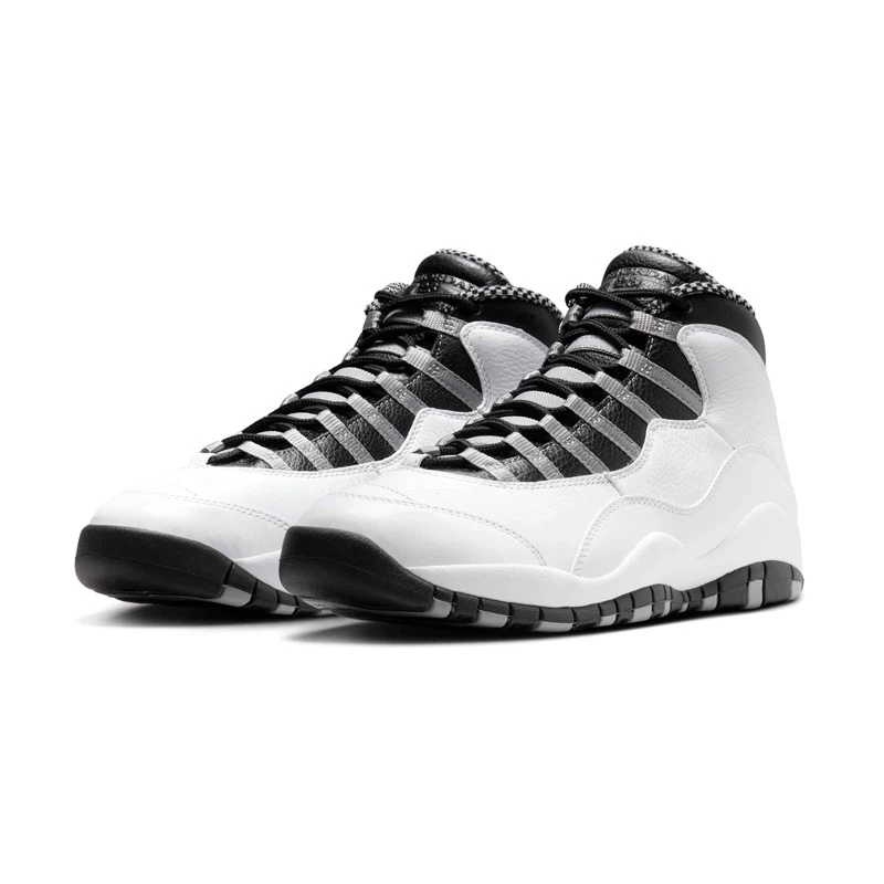 Air Jordan 10 ＂Steel＂ 鋼鐵 復刻回歸 黑白 男鞋 HJ6779-104-細節圖2