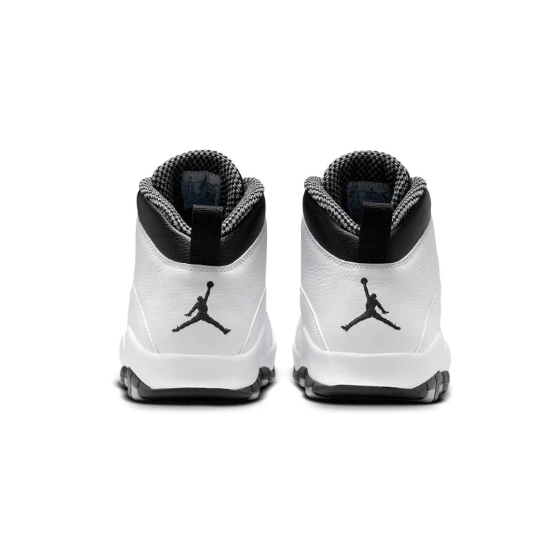Air Jordan 10 ＂Steel＂ 鋼鐵 復刻回歸 黑白 男鞋 HJ6779-104-細節圖4