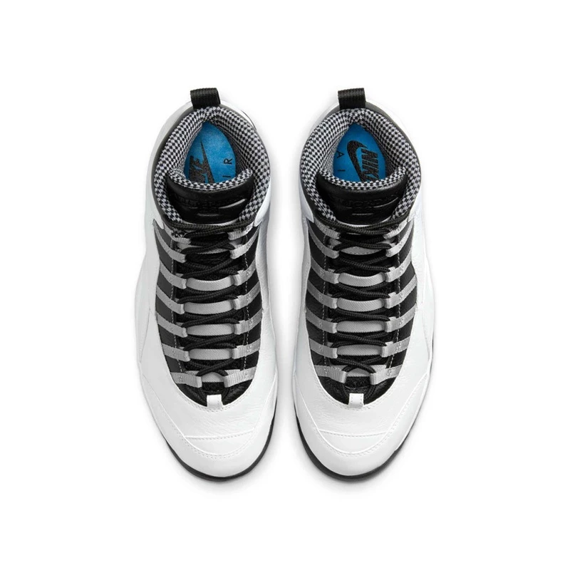 Air Jordan 10 ＂Steel＂ 鋼鐵 復刻回歸 黑白 男鞋 HJ6779-104-細節圖5