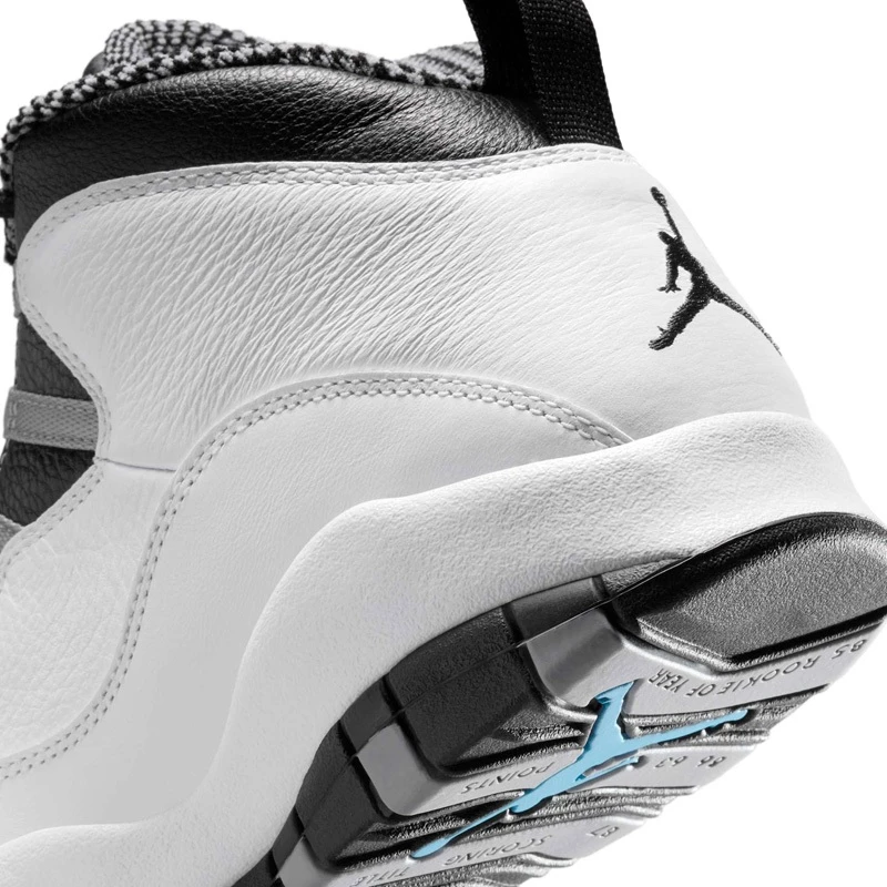 Air Jordan 10 ＂Steel＂ 鋼鐵 復刻回歸 黑白 男鞋 HJ6779-104-細節圖8
