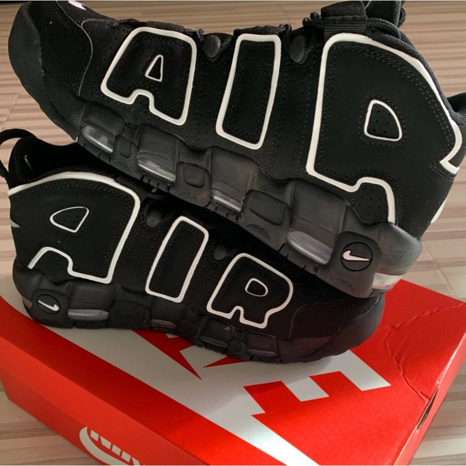 Nike Air More Uptempo Black White 籃球鞋 黑白 414962-002-細節圖2