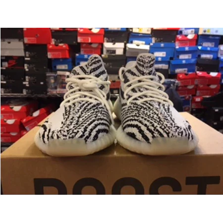 ADIDAS YEEZY BOOST 350 V2 白斑馬 CP9654 男女鞋-細節圖2