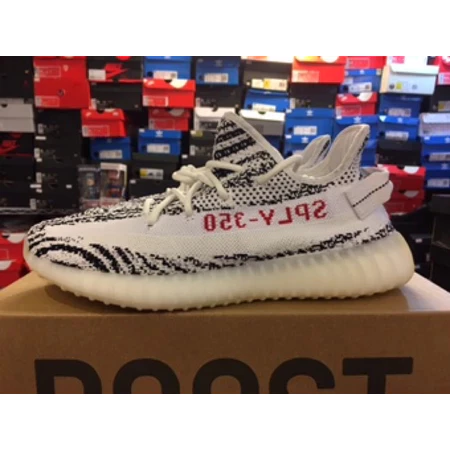 ADIDAS YEEZY BOOST 350 V2 白斑馬 CP9654 男女鞋-細節圖4