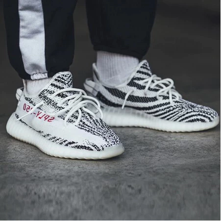 ADIDAS YEEZY BOOST 350 V2 白斑馬 CP9654 男女鞋-細節圖7