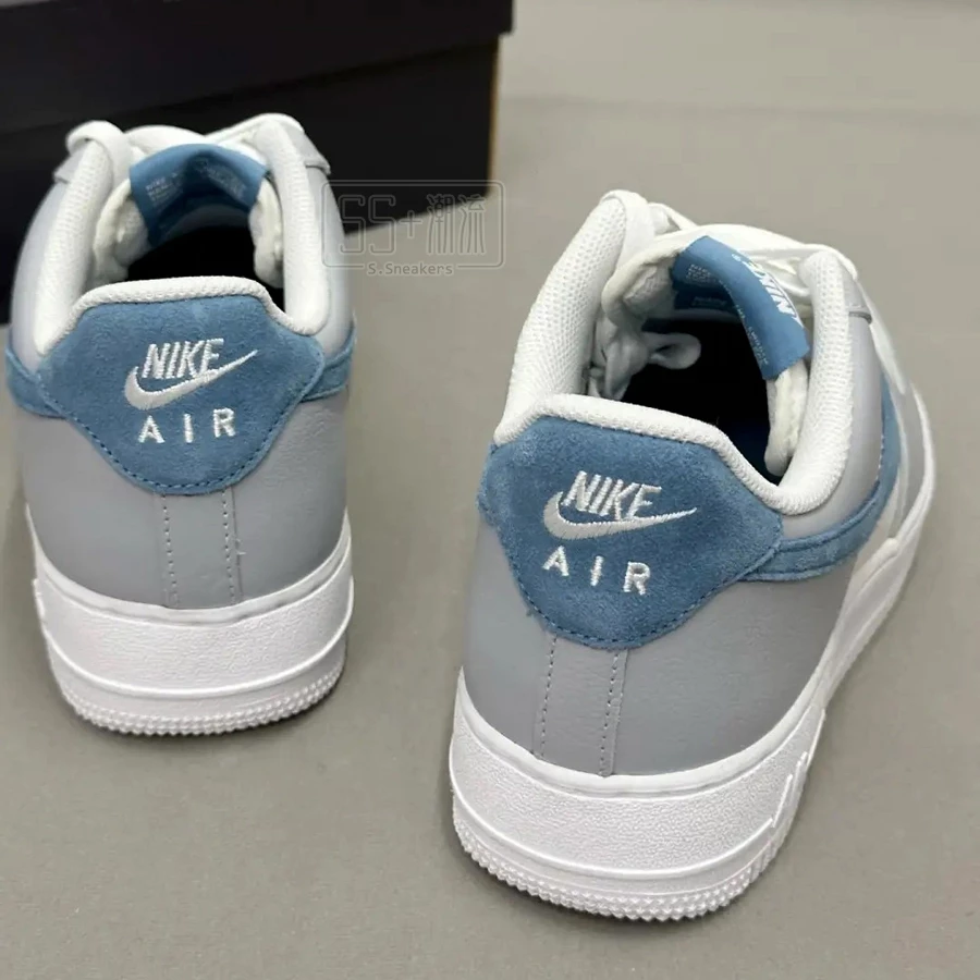 Nike Air Force 1 07 Lv8 休閒鞋 麂皮 灰 灰藍 灰白藍 深藍勾 男鞋 女鞋 HV1795-141-細節圖3