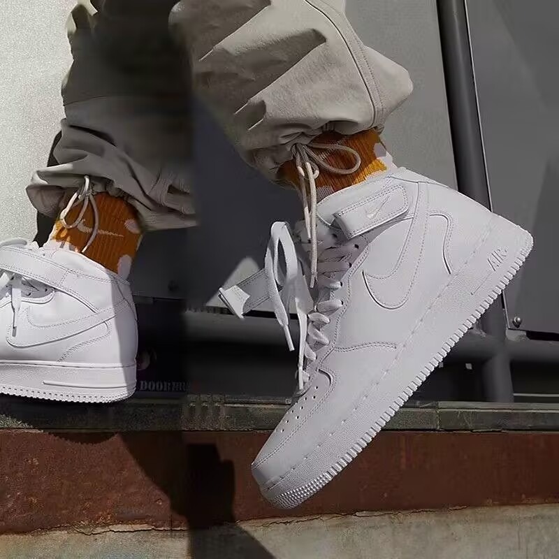 Nike Air Force 1 中筒鞋 ＇07 白 男鞋 CW2289-111-細節圖4