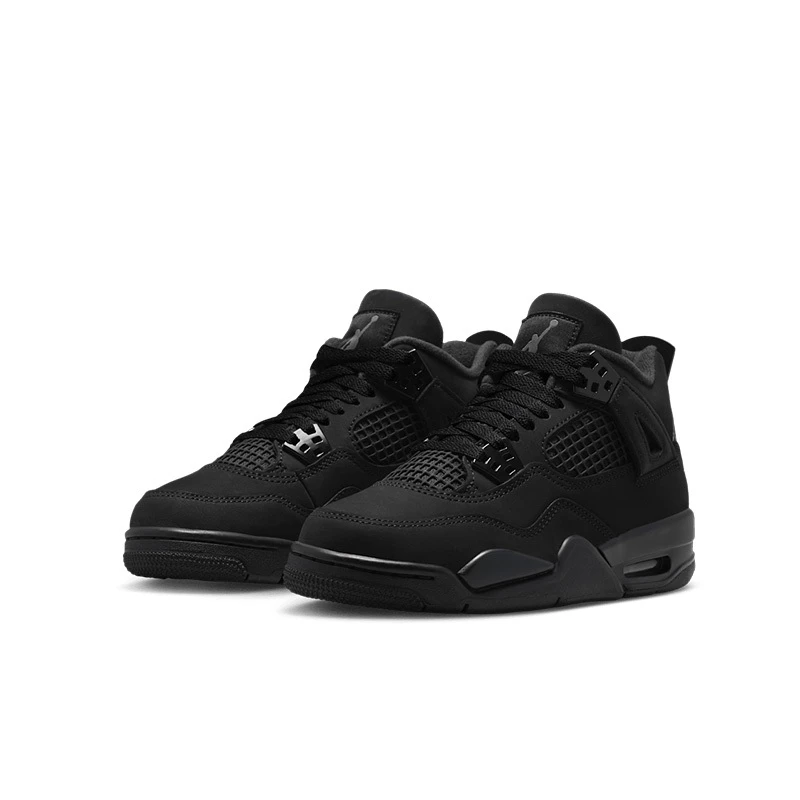 Air Jordan 4 Retro ＂Black Cat＂ GS 2025 黑貓 黑 大童 女鞋 IB4171-010-細節圖2