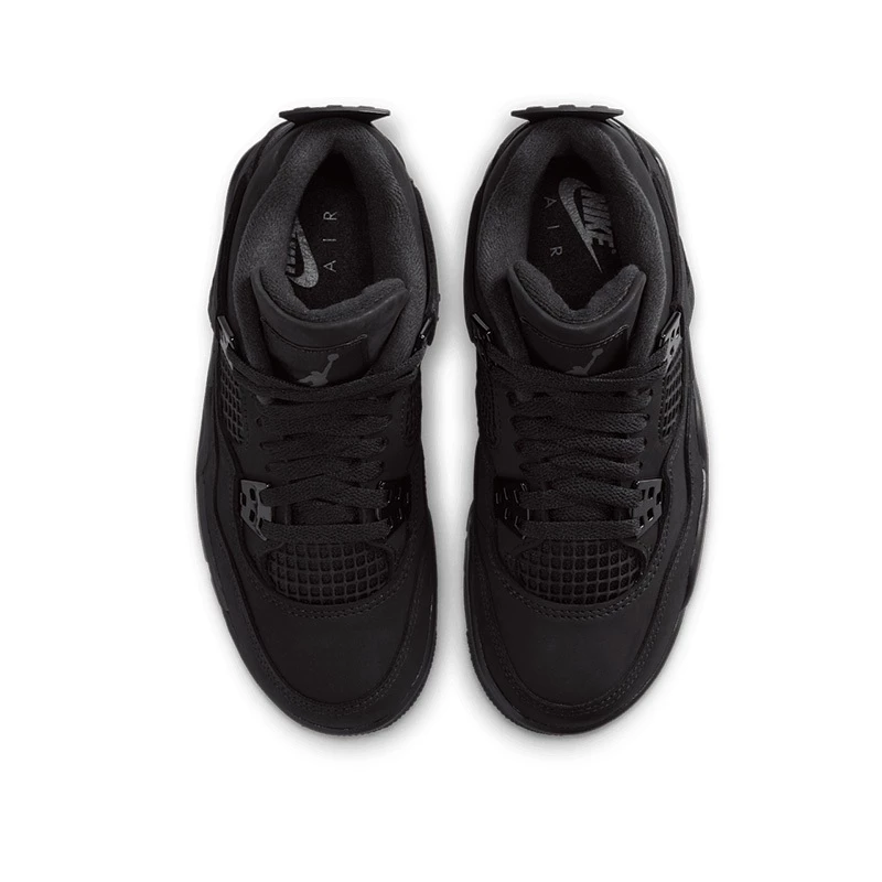 Air Jordan 4 Retro ＂Black Cat＂ GS 2025 黑貓 黑 大童 女鞋 IB4171-010-細節圖5