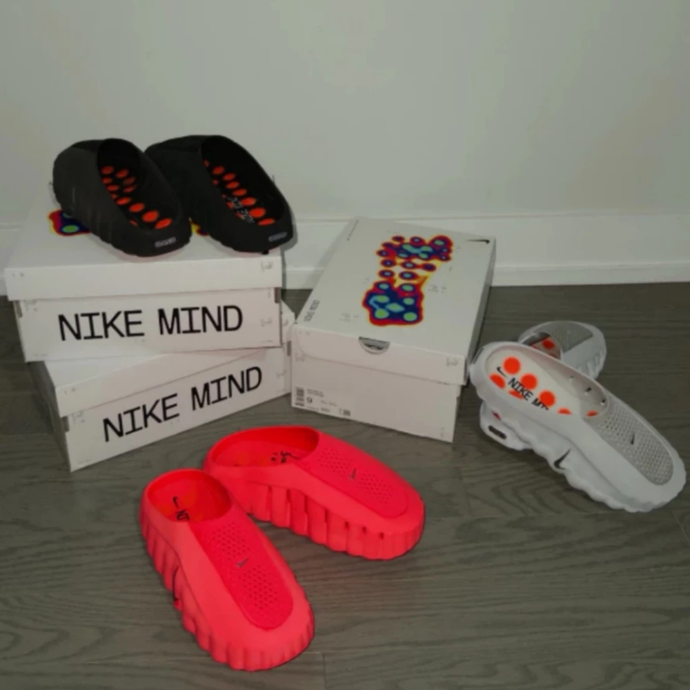 Nike Mind 001穆勒鞋 包頭 拖鞋 黑色 灰色 紅色 賽前 穆勒鞋HQ4307-001 HQ4307-003-細節圖5