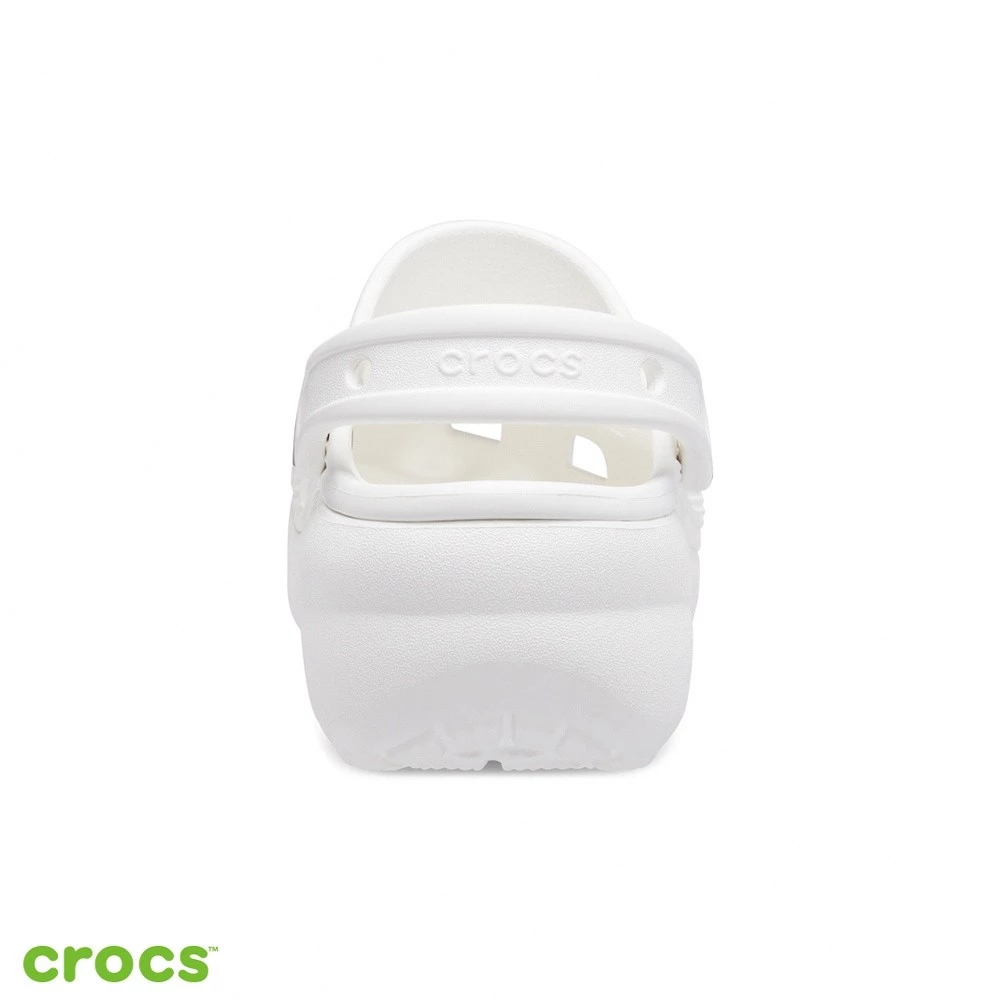 Crocs 卡駱馳 (女鞋) 厚底經典雲朵克駱格-白色-206750-100_洞洞鞋-細節圖8
