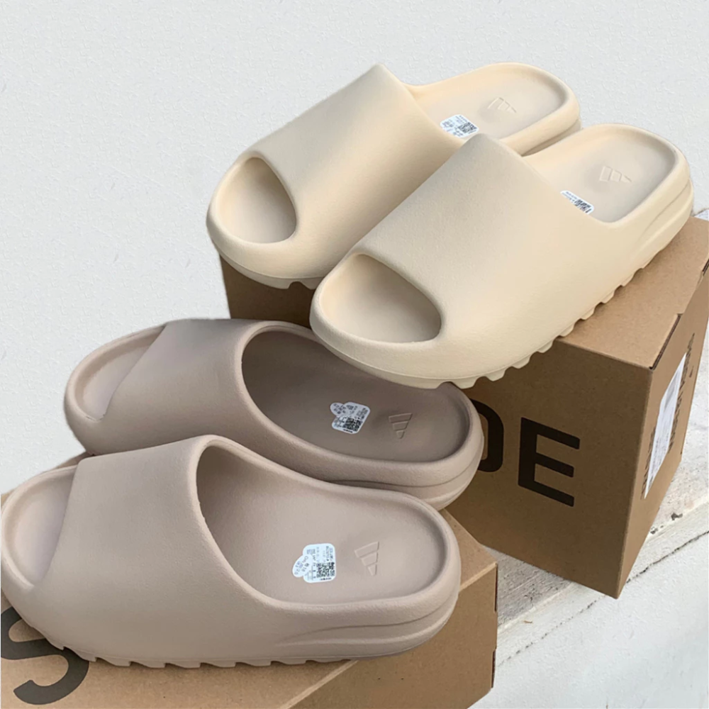 YEEZY Slide Bone 骨白 白 米棕 奶茶色 拖鞋 椰子拖 厚底拖鞋 男女鞋 FZ5897 HQ6448-細節圖2