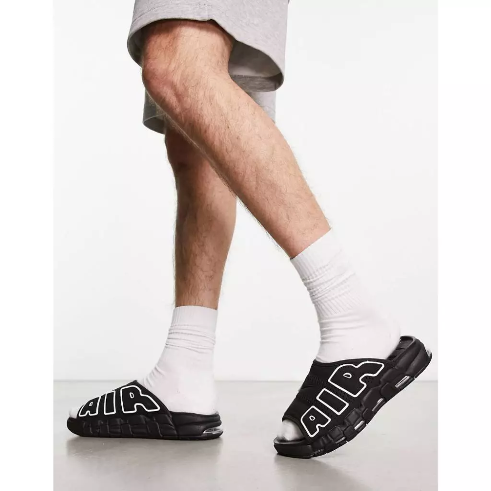 Nike More Uptempo 大Air 黑 氣墊 DV2132-001 拖鞋-細節圖7