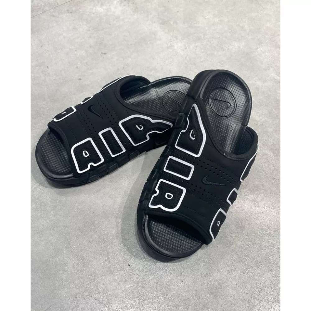 Nike More Uptempo 大Air 黑 氣墊 DV2132-001 拖鞋-規格圖9