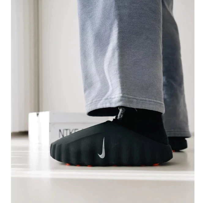 Nike Mind 001穆勒鞋 包頭拖鞋 黑色 灰色 紅色 賽前穆勒鞋 HQ4307-001 HQ4307-003-細節圖6