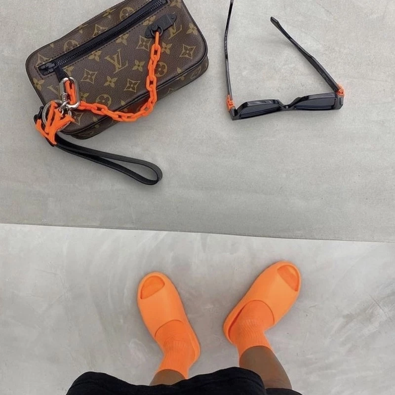 Adidas Yeezy slide by Kanye West 拖鞋骨白 黑色 米棕色 厚底拖鞋 男女鞋 FZ5897-細節圖7