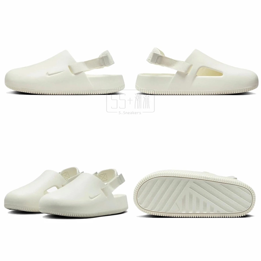 W NIKE CALM MULE 涼鞋 穆勒鞋 拖鞋 懶人鞋 厚底 防水 麵包鞋 白 全白 黑 全黑 綠 灰 男鞋 女鞋-細節圖2