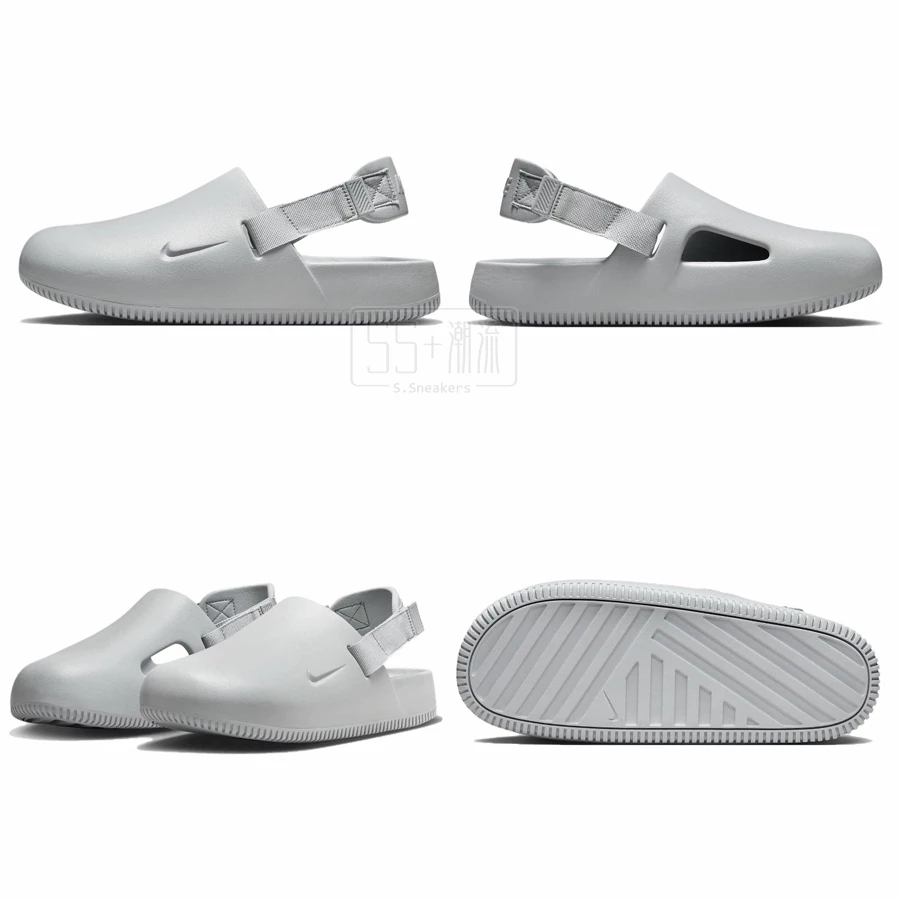 W NIKE CALM MULE 涼鞋 穆勒鞋 拖鞋 懶人鞋 厚底 防水 麵包鞋 白 全白 黑 全黑 綠 灰 男鞋 女鞋-細節圖4