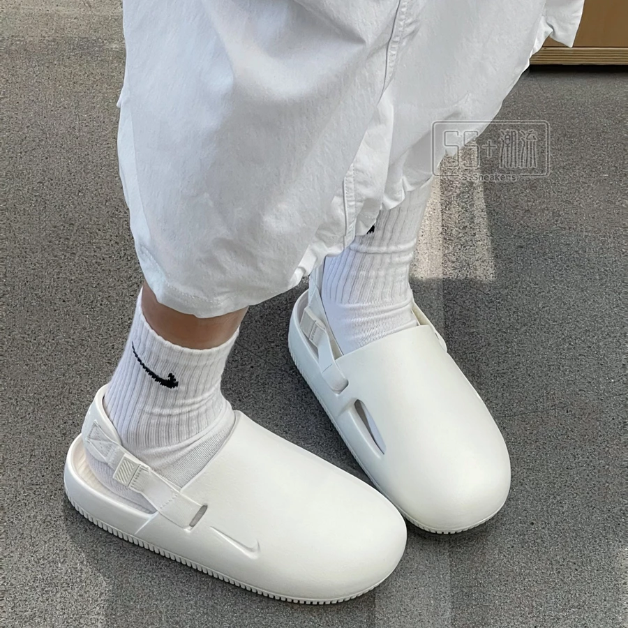 W NIKE CALM MULE 涼鞋 穆勒鞋 拖鞋 懶人鞋 厚底 防水 麵包鞋 白 全白 黑 全黑 綠 灰 男鞋 女鞋-細節圖5