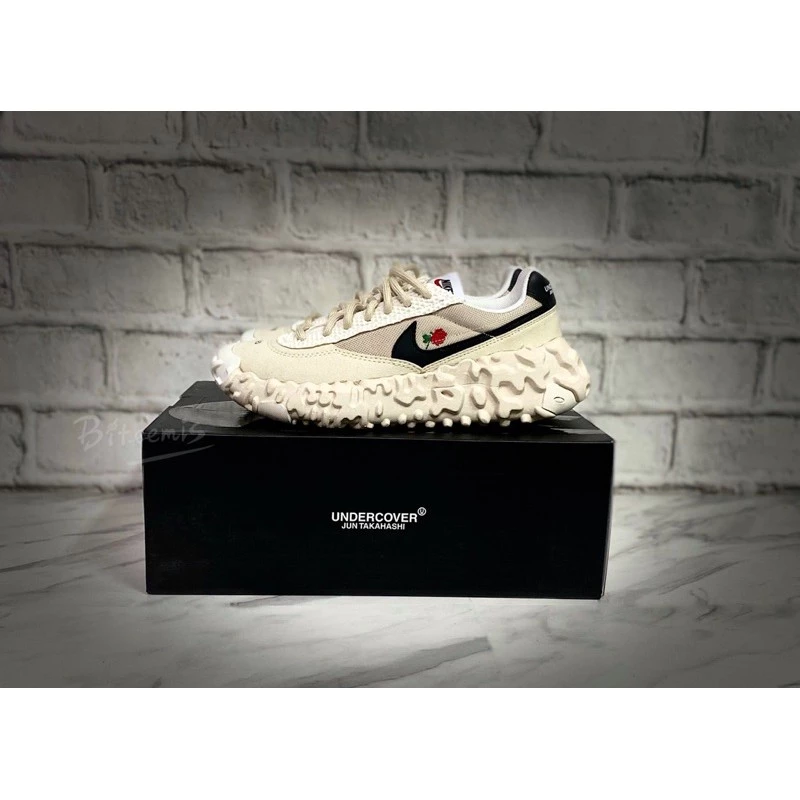 Undercover x Nike Overbreak SP 米白 刺繡玫瑰 增高 軟綿綿 DD1789-200-細節圖5
