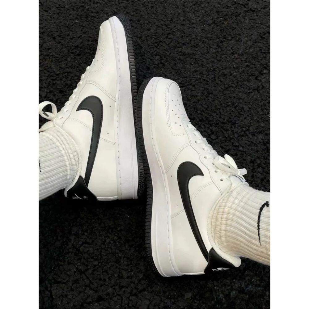 Nike Air Force 1 白黑 男女休閒運動鞋  FQ4296-101 CT2302-100-細節圖8