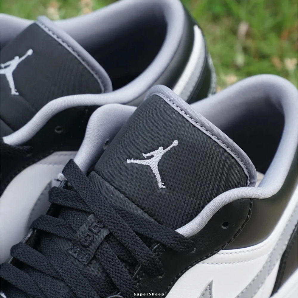 Air Jordan 1 Low 休閒鞋 復古 男鞋 影子 黑 灰553558-040-細節圖3