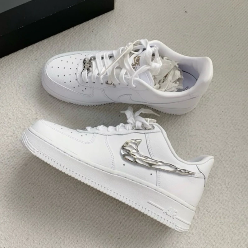 Nike Air Force 1 金屬液態銀 FV3616-101-細節圖2