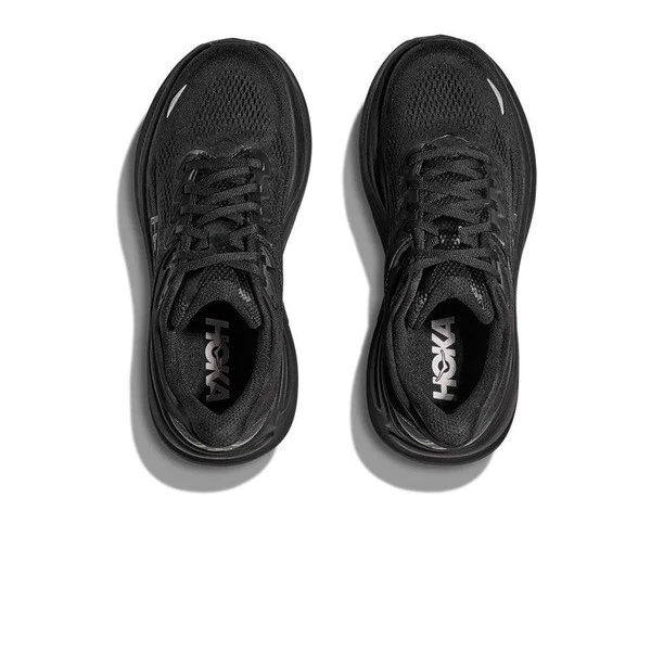 Hoka Bondi 9 Wide 1162014-BBLC 女 慢跑鞋 寬楦 彈力 支撐 緩震 黑-細節圖7