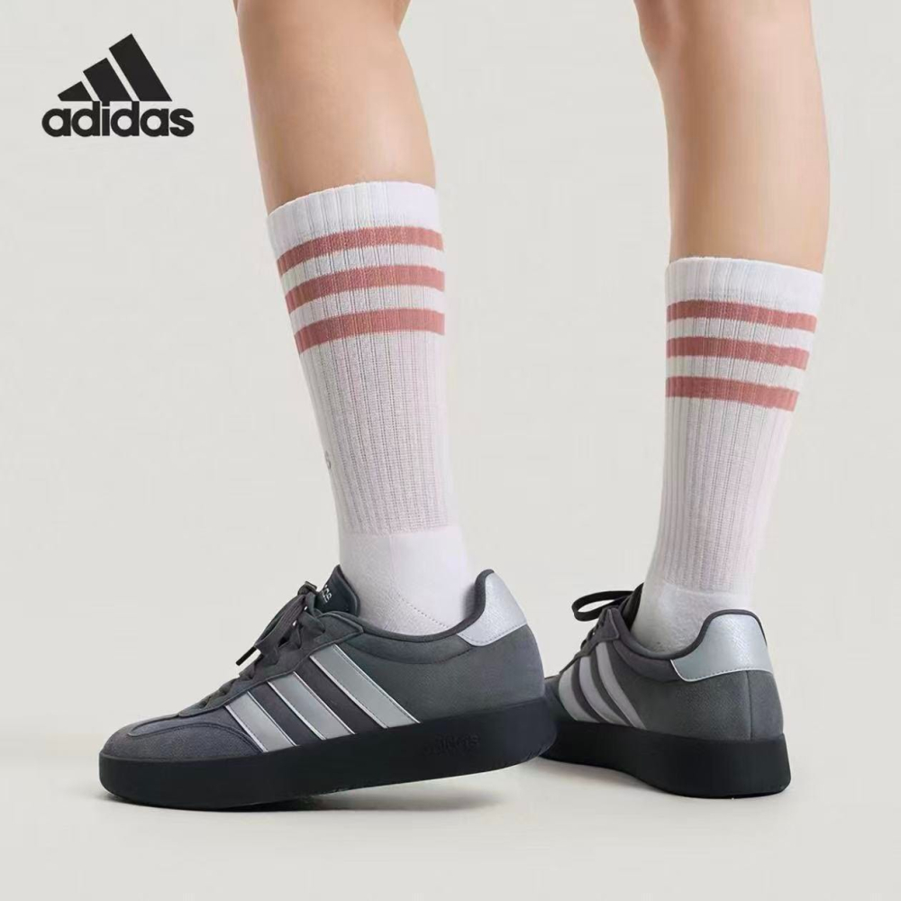 Adidas Barreda Grey 麂皮 復古灰 休閒鞋 德訓鞋 女鞋 KH6999-細節圖2
