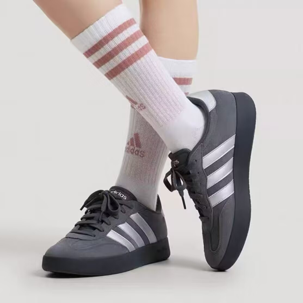 Adidas Barreda Grey 麂皮 復古灰 休閒鞋 德訓鞋 女鞋 KH6999-細節圖4