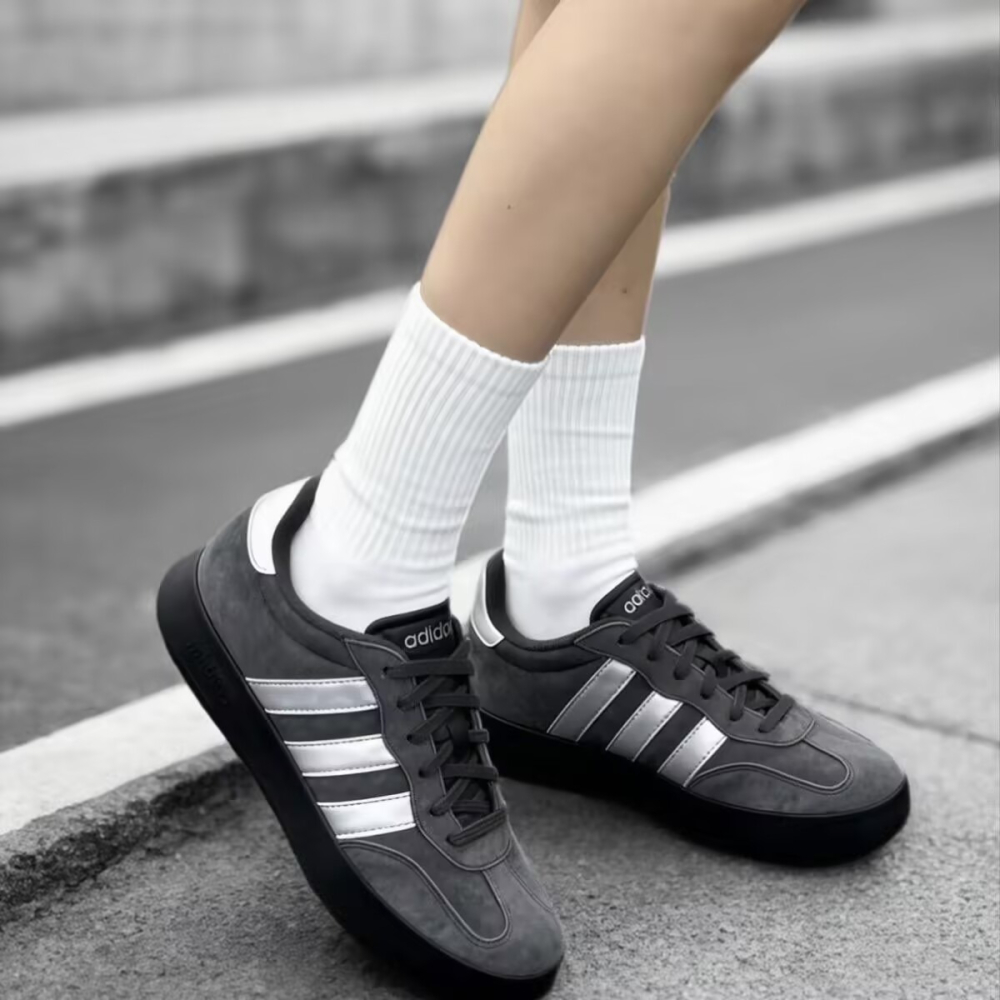 Adidas Barreda Grey 麂皮 復古灰 休閒鞋 德訓鞋 女鞋 KH6999-細節圖5