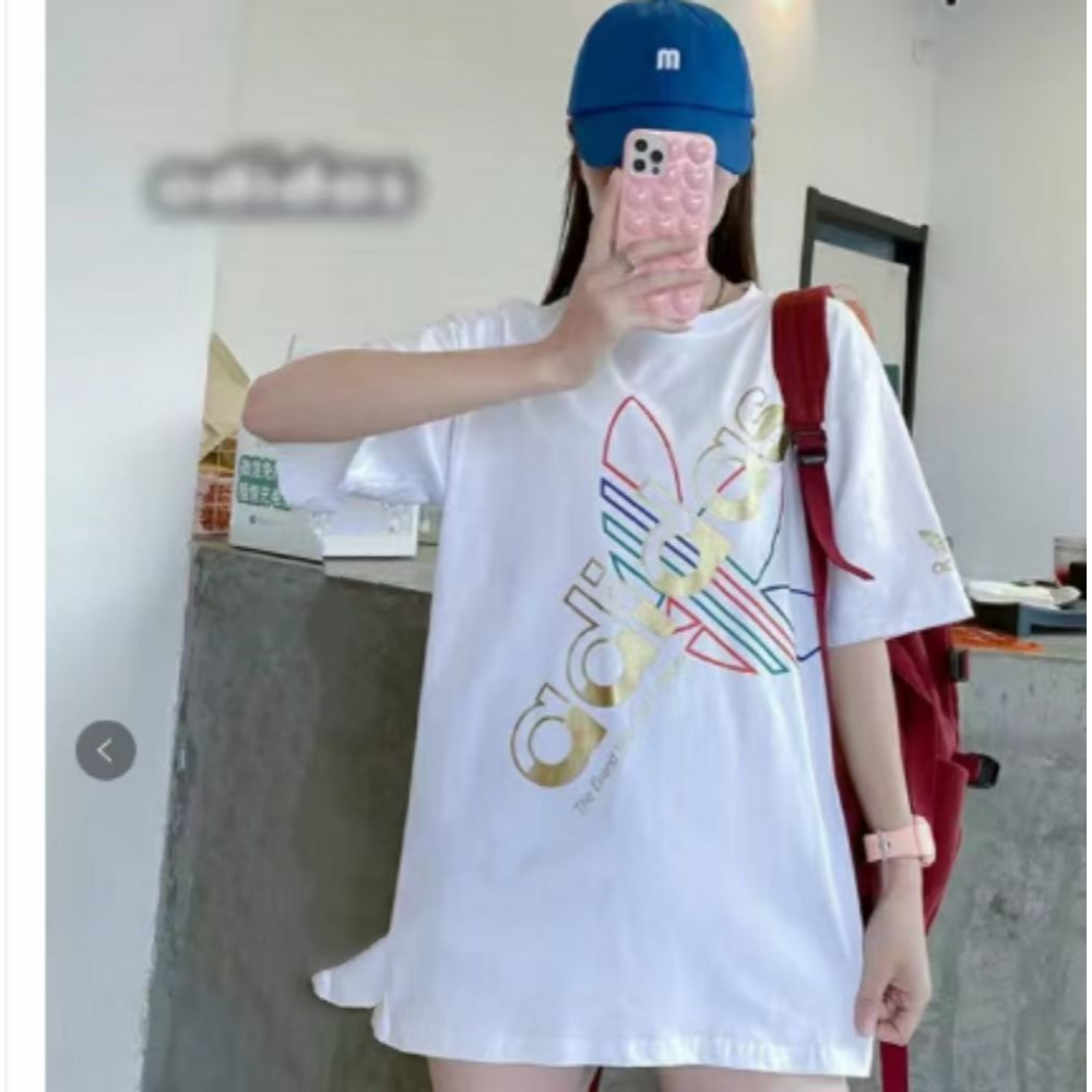 adidas阿迪達斯三葉草印花短袖t恤男女夏季圓領半袖體恤純棉打底上衣7752-規格圖9