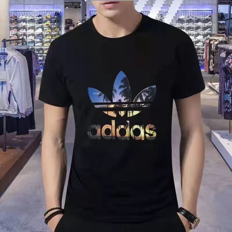 adidas阿迪達斯三葉草印花短袖t恤男女夏季圓領半袖體恤純棉打底上衣7752-規格圖9