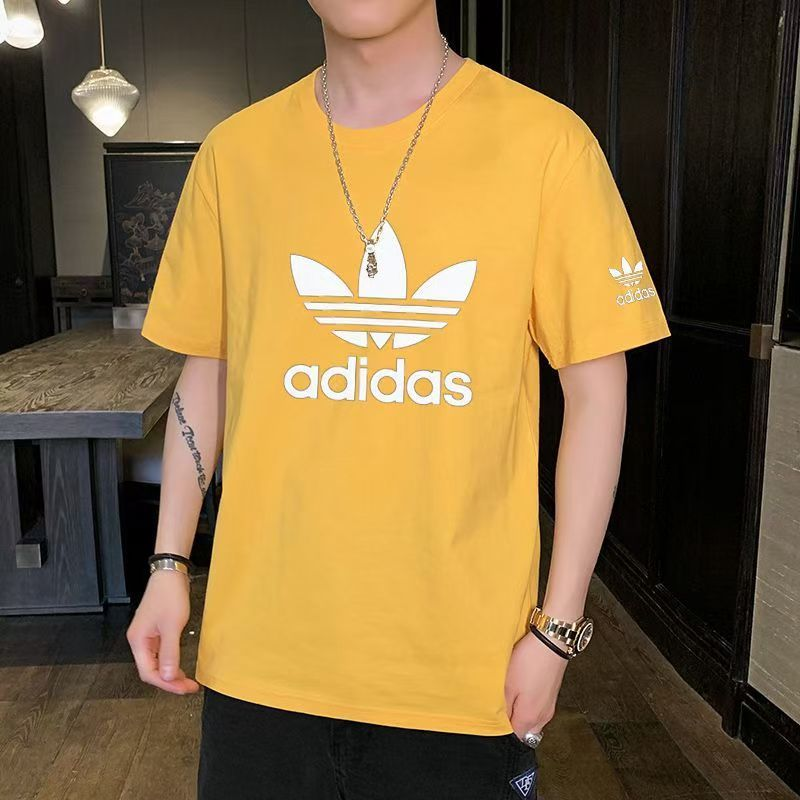 adidas阿迪達斯三葉草印花短袖t恤男女夏季圓領半袖體恤純棉打底上衣7752-規格圖9