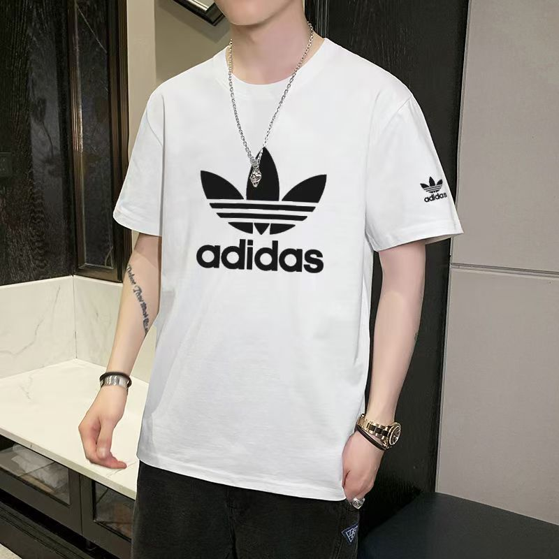 adidas阿迪達斯三葉草印花短袖t恤男女夏季圓領半袖體恤純棉打底上衣7752-規格圖9