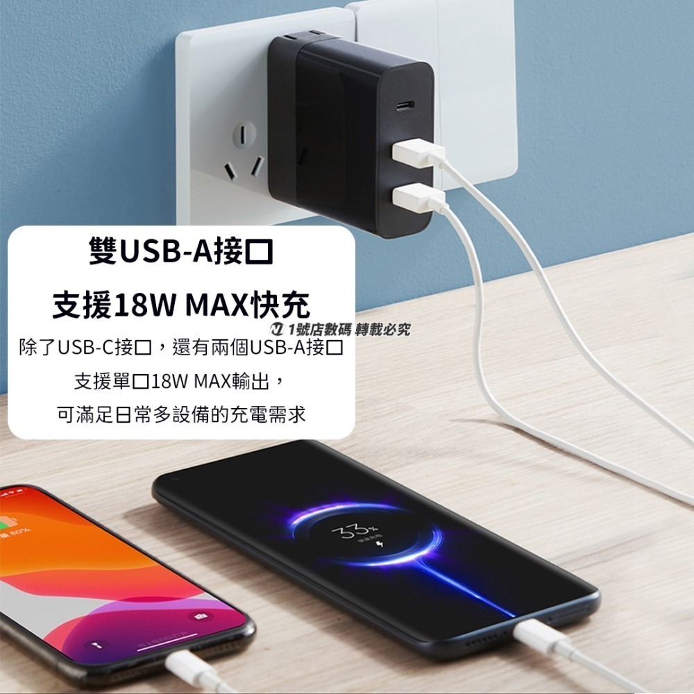 小米 紫米 65W 國際 出國 充電器 2A1C 充電頭 旅行 英規 歐規 美規 適用 iphone 14-細節圖6