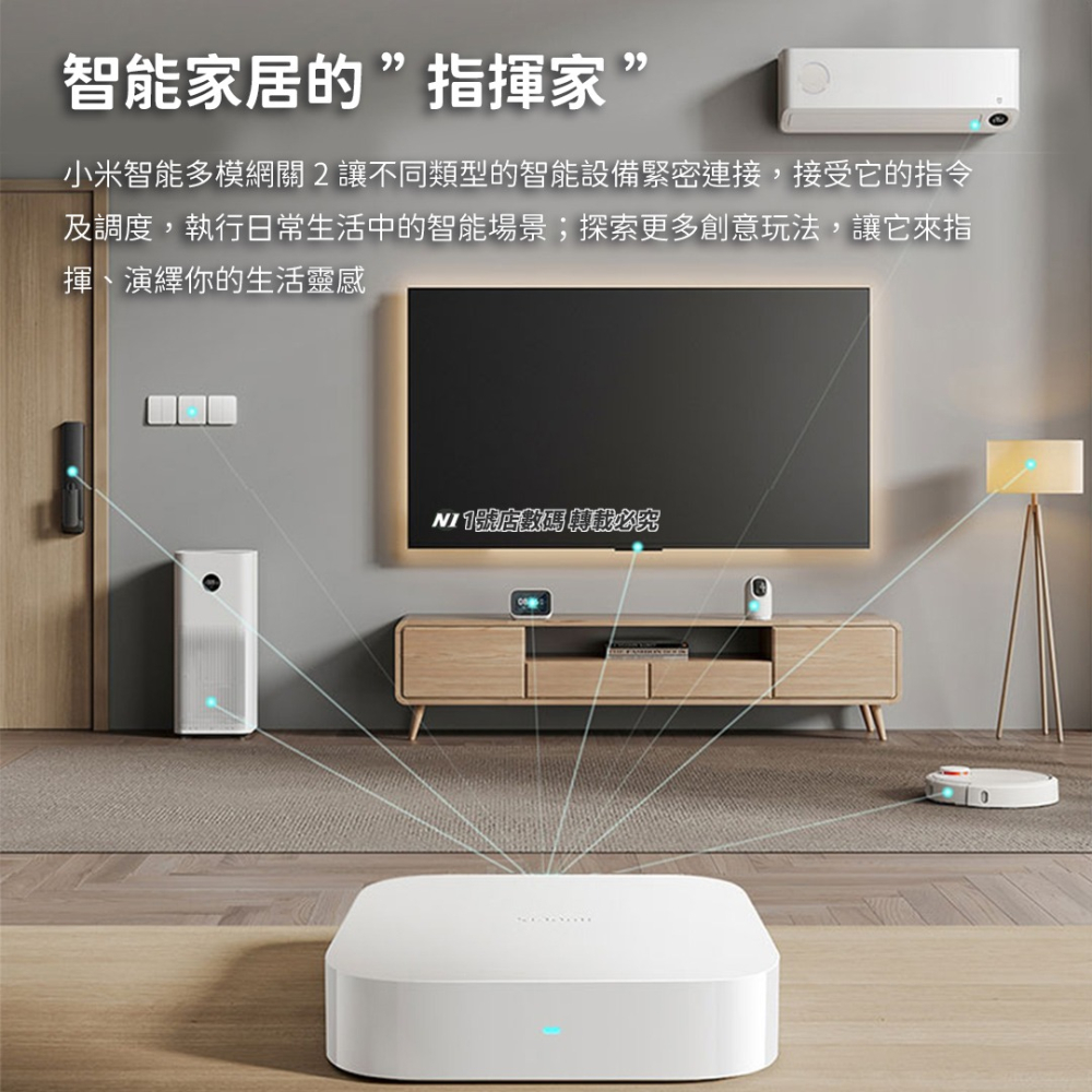 小米 智能 多模 網關 2代 藍芽 Mesh Zigbee 藍牙 有線網口-細節圖4