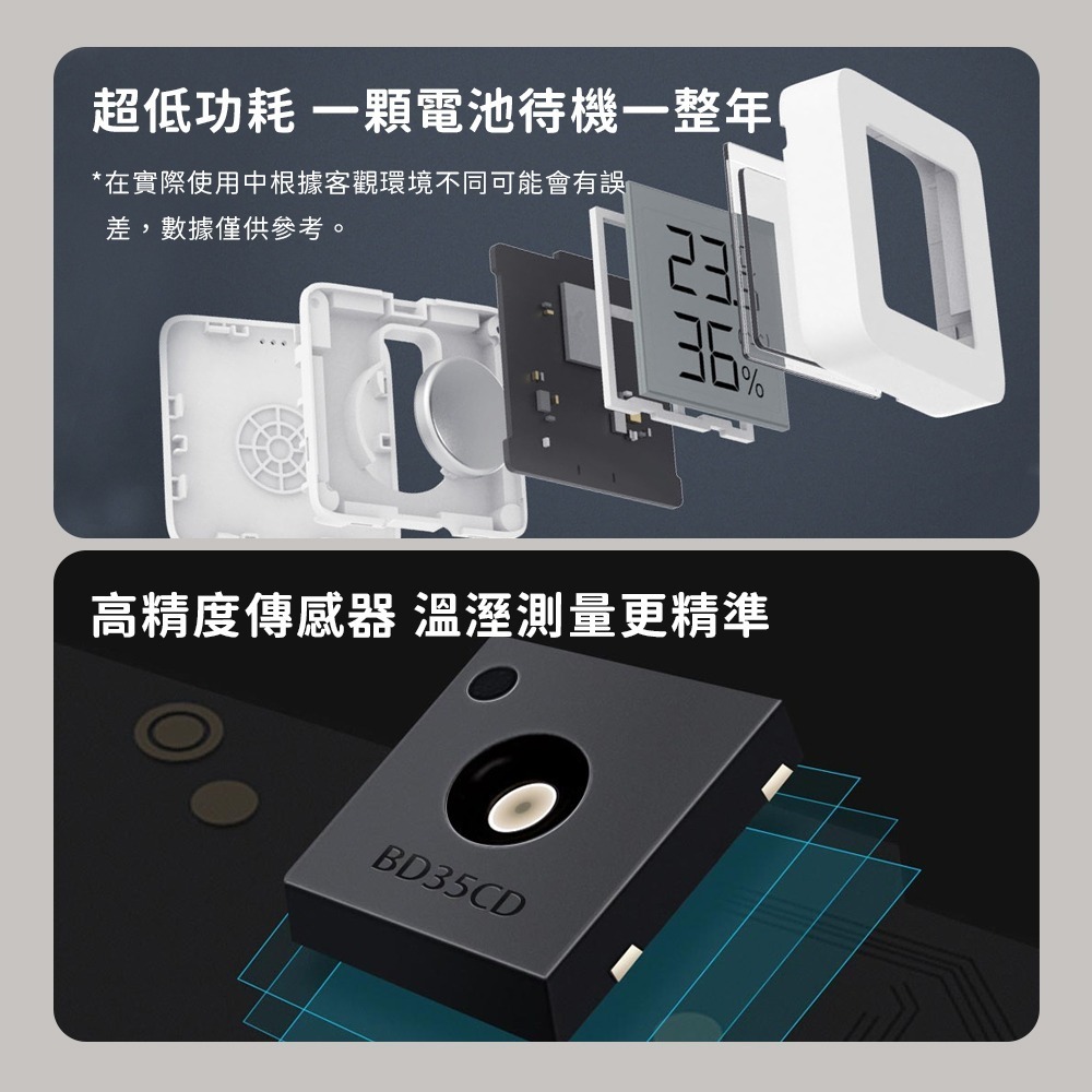 小米 米家 藍芽溫濕度計 2 溫濕監測電子錶 溫度 濕度 室溫 溫度計 溼度計 檢測器-細節圖7