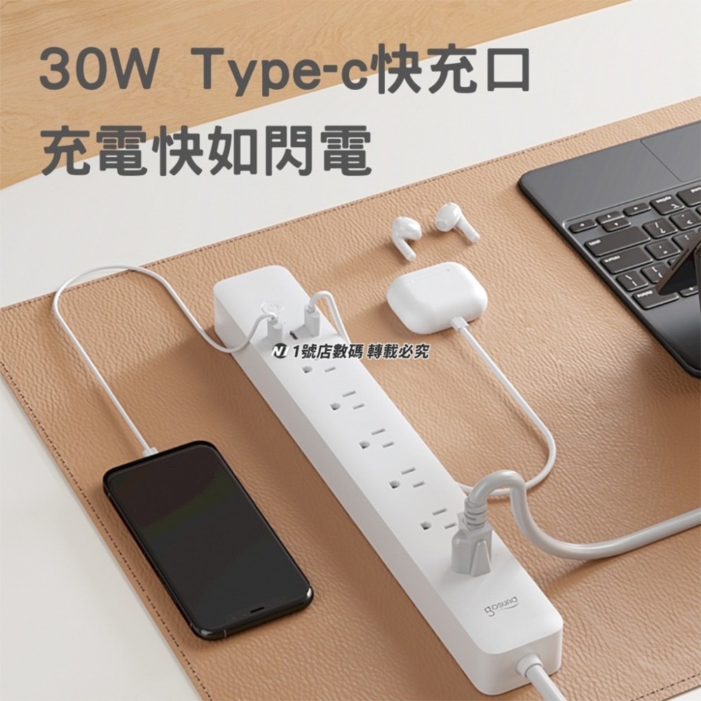 小米有品 Gosund 30W GaN 延長線 插座 6口 USB 插線板 WP12-細節圖9